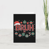 Christmas Shirts For Women Bruh Red Plaid Buffalo  Kaart (Voorkant)