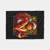 Christmas Shirts Funny Xmas Sasquatch Santa Bigfoo Fleece Deken (Voorkant (Horizontaal))