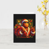 Christmas Shirts Funny Xmas Sasquatch Santa Bigfoo Kaart (Gele Bloem)