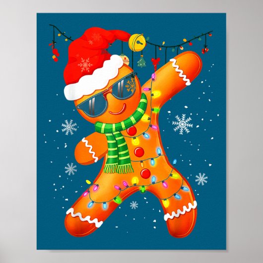 Christmas Shirts Kids Boys Toddler Gingerbread Xma Poster (Voorkant)