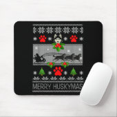Christmas Siberian Husky Dog Husky Ugly Merry Husk Muismat (Met muis)