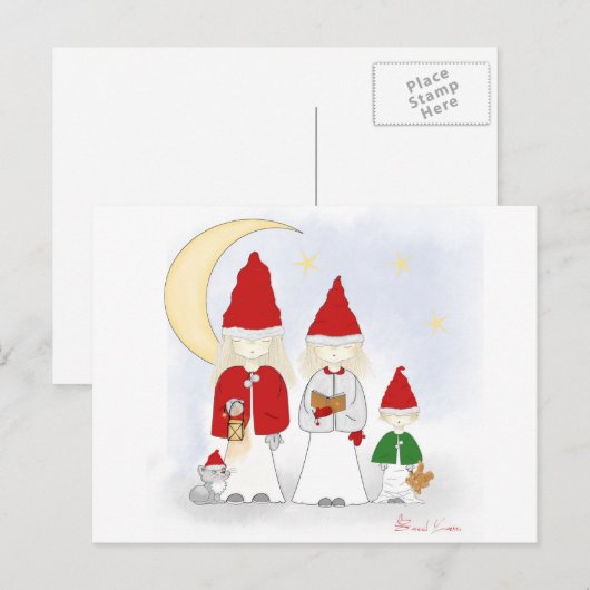 Christmas Siblings Briefkaart (Voorkant / Achterkant)