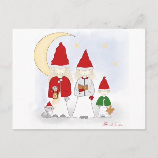 Christmas Siblings Briefkaart (Voorkant)