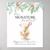 Christmas Signature Cocktail Bar Signs Martini Poster (Voorkant)