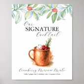 Christmas Signature Cocktail Bar Signs Poster (Voorkant)