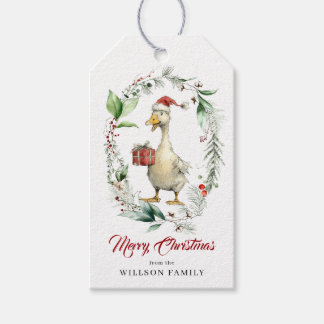 Christmas Silly Goose Ornate Wreath Berries  Cadeaulabel