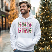 Christmas Silly Goose Vintage Stamps Hoodie