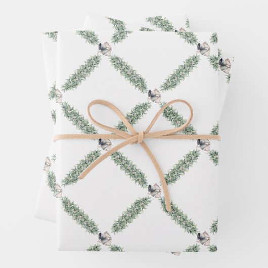 Christmas Silver Bells Garland Inpakpapier Vel (In situ)