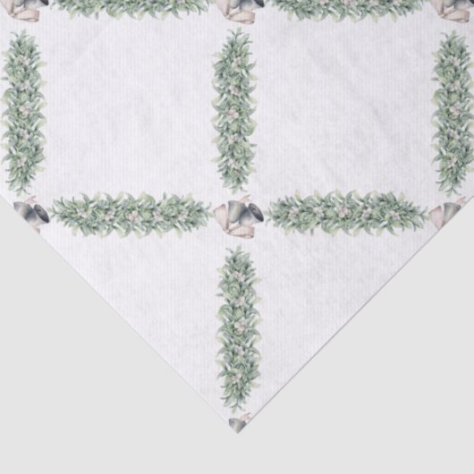 Christmas Silver Bells Garland Tissuepapier (Detail)