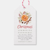 Christmas Simmering Potpourri Cadeaulabel (Voorkant)