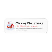 Christmas Simple Return Address Etiket (Voorkant)