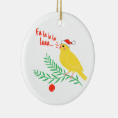 Christmas Singing Canary Keramisch Ornament (Rechts)