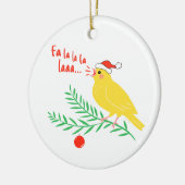 Christmas Singing Canary Keramisch Ornament (Links)