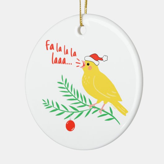 Christmas Singing Canary Keramisch Ornament (Links)