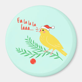 Christmas Singing Canary Magneet