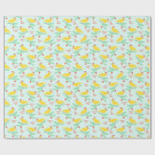 Christmas Singing Canary Pattern Cadeaupapier (Vlak)
