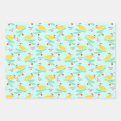 Christmas Singing Canary Pattern Inpakpapier Vel (Voorkant 3)