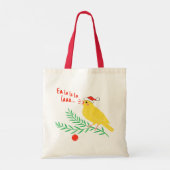 Christmas Singing Canary Tote Bag (Achterkant)