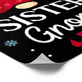 Christmas Sister Gnome Dwarf Garden Gnome Family  Poster (Hoek)