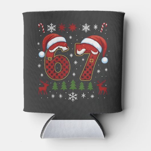 Christmas Six Seven 67 Santa Xmas Gen Alpha Blikjeskoeler (Voorkant)