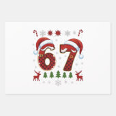 Christmas Six Seven 67 Santa Xmas Gen Alpha Inpakpapier Vel (Voorkant 3)