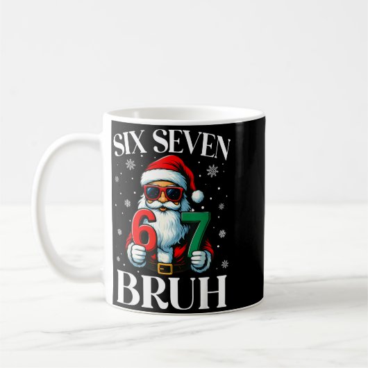 Christmas Six Seven Bruh Meme 6 7 Slang Cool Santa Koffiemok (Links)