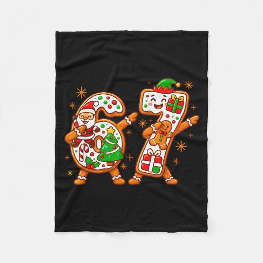 Christmas Six Seven Dabbing Cool Meme 67 Xmas Dab  Fleece Deken (Voorkant)