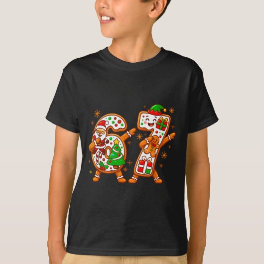 Christmas Six Seven Dabbing Cool Meme 67 Xmas Dab  T-shirt (Voorkant)