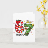 Christmas Six Seven Funny Trendy 6 7 Viral Meme  Kaart (Gele Bloem)