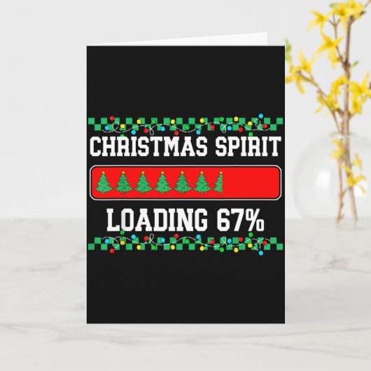 Christmas Six Seven Srit Loading 67 Meme Gen Z Alp Kaart (Gele Bloem)