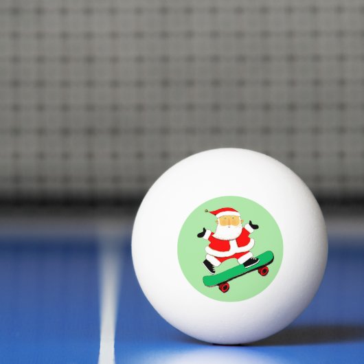 Christmas Skateboarding Skateboarder Pingpongbal (Net)