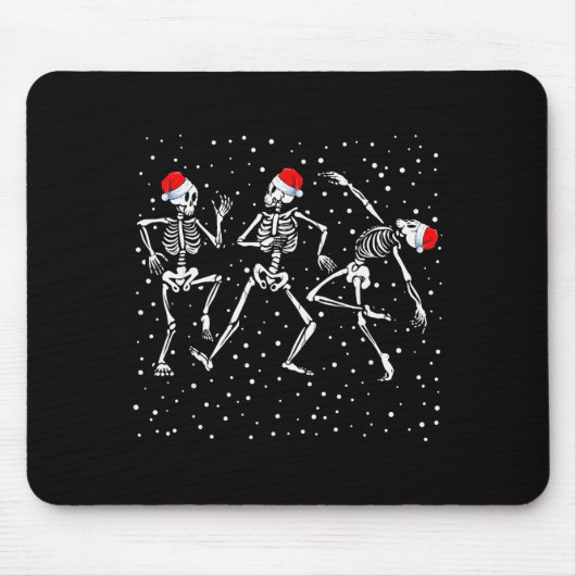 Christmas Skeleton Dancing Funny Xmas  Muismat (Voorkant)