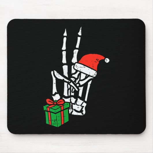 Christmas Skeleton Hand Peace Cket Xmas Men Women  Muismat (Voorkant)