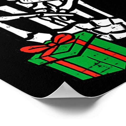 Christmas Skeleton Hand Peace Cket Xmas Men Women  Poster (Hoek)