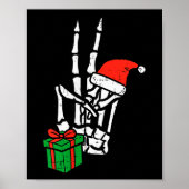 Christmas Skeleton Hand Peace Cket Xmas Men Women  Poster (Voorkant)