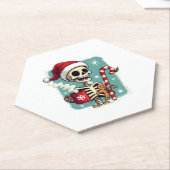 Christmas Skeleton Hot Chocolate Xmas Men Women Ki Kartonnen Onderzetters (Schuin)