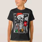 Christmas Skeleton Hot Chocolate Xmas Men Women Ki T-shirt (Voorkant)