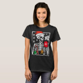 Christmas Skeleton Hot Chocolate Xmas Men Women Ki T-shirt (Voorkant volledig)