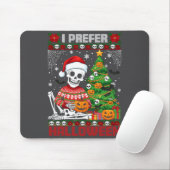 Christmas Skeleton I Prefer Halloween Ugly Xmas Gr Muismat (Met muis)
