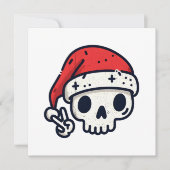 Christmas Skeleton Santa Feestdagenkaart (Voorkant)