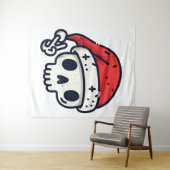 Christmas Skeleton Santa Wandkleed (In Situ (horizontaal))