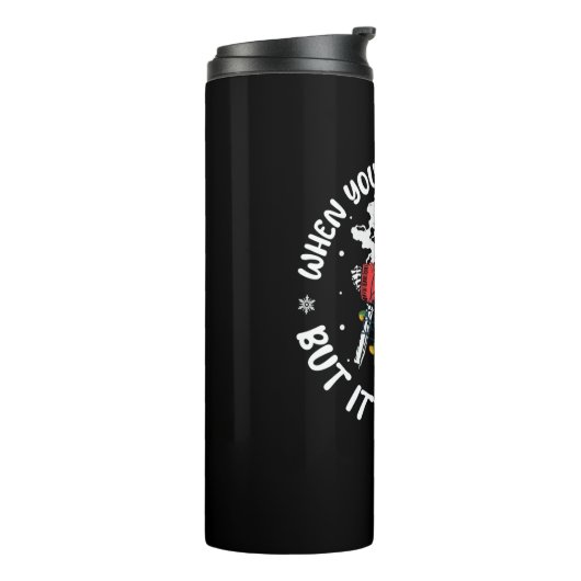 Christmas Skeleton Shirt Als je dood binnen B Thermosbeker (Gedraaid links)