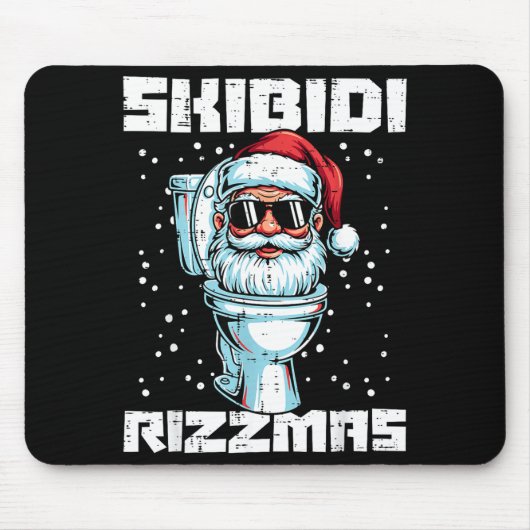 Christmas Skibidi Rizzmas Toilet Xmas Meme Kids Me Muismat (Voorkant)