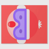 Christmas Skiing Emoji Cadeaupapier (Vlak)