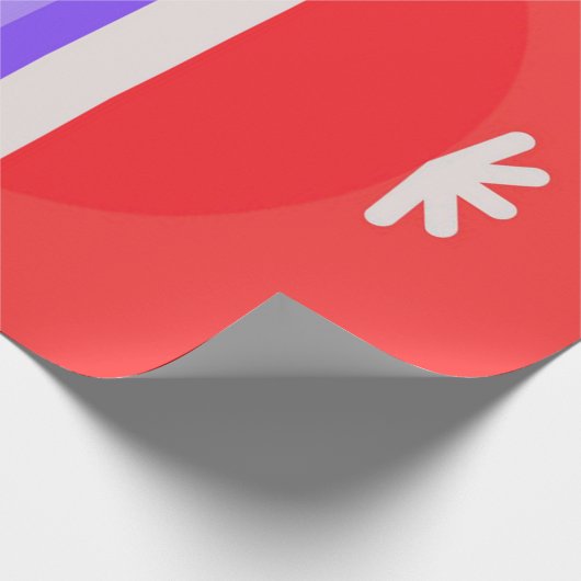 Christmas Skiing Emoji Cadeaupapier (Hoek)