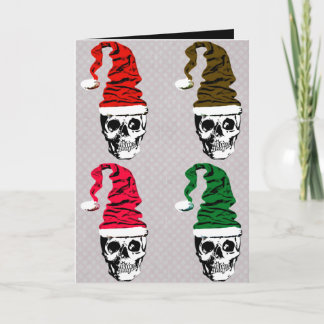 Christmas Skull Custom Card Feestdagen Kaart