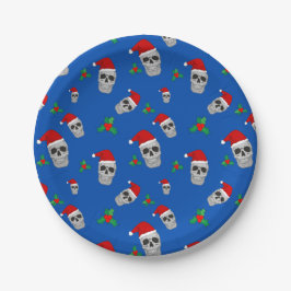 Christmas Skull Party Borden - stijl 2 Papieren Bordje