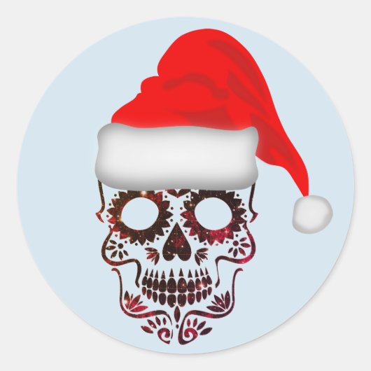 Christmas Skull Stickers (Voorkant)