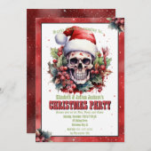 Christmas Skull Waterverf Kaart (Voorkant / Achterkant)