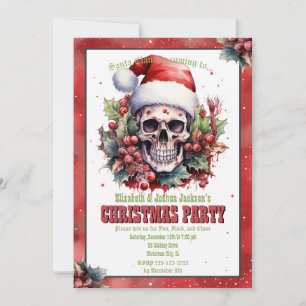 Christmas Skull Waterverf Kaart